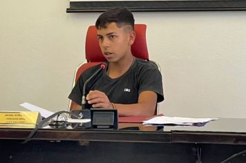 Foto - 1º Sessão Ordinária Projeto Câmara de Vereadores Mirins 2023/2024