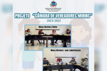  Vereadores Mirins Suplentes são empossados e é eleita nova Mesa Diretora do Projeto 