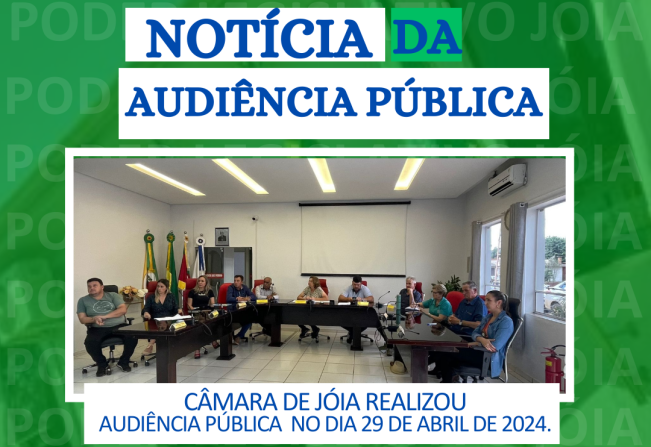 Realizou nesta segunda-feira Audiência Pública para discussão de estratégias de enfrentamento da dengue no Município de Jóia.