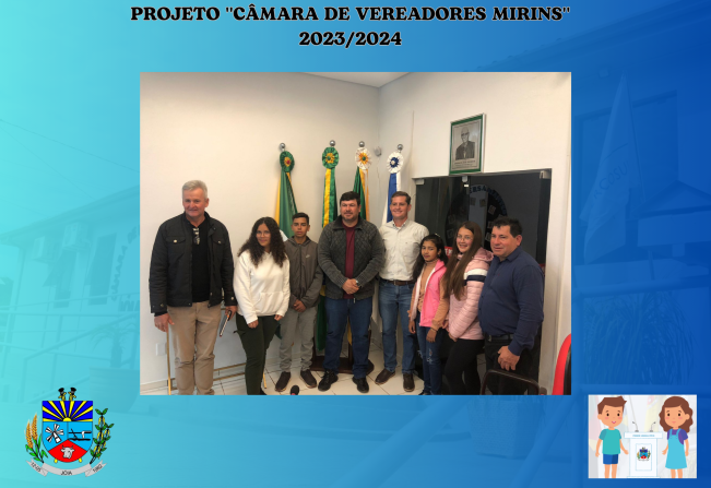 Vereadores Mirim Eleitos fizeram-se presentes na Sessão Ordinária do dia 28 de agosto (segunda-feira).