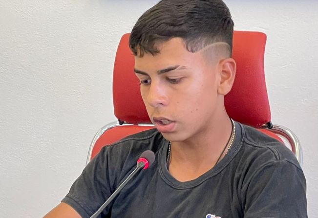  Vereador Mirim Michel Nunes Maciel, apresenta proposições em 1ª Sessão Ordinária da 3ª Câmara de Vereadores Mirins.