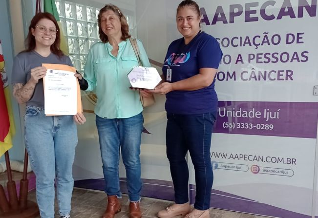 Moção de Aplausos e Reconhecimento a Associação de Apoio a Pessoas com Câncer AAPECAN